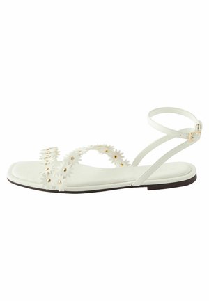 DAISY FLOWER DETAIL SLINGBACK REGULAR FIT - Sandalias - white