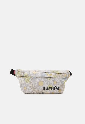 Levi's heuptasje met verstelbare zwarte band, met lichtgekleurde madeliefjes bloemmotief en Levi's logo op het voorvak.