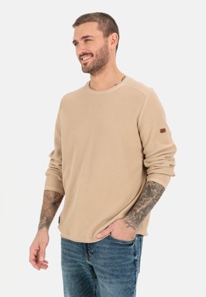 AUS ORGANIC COTTON - Striktrøje - sand