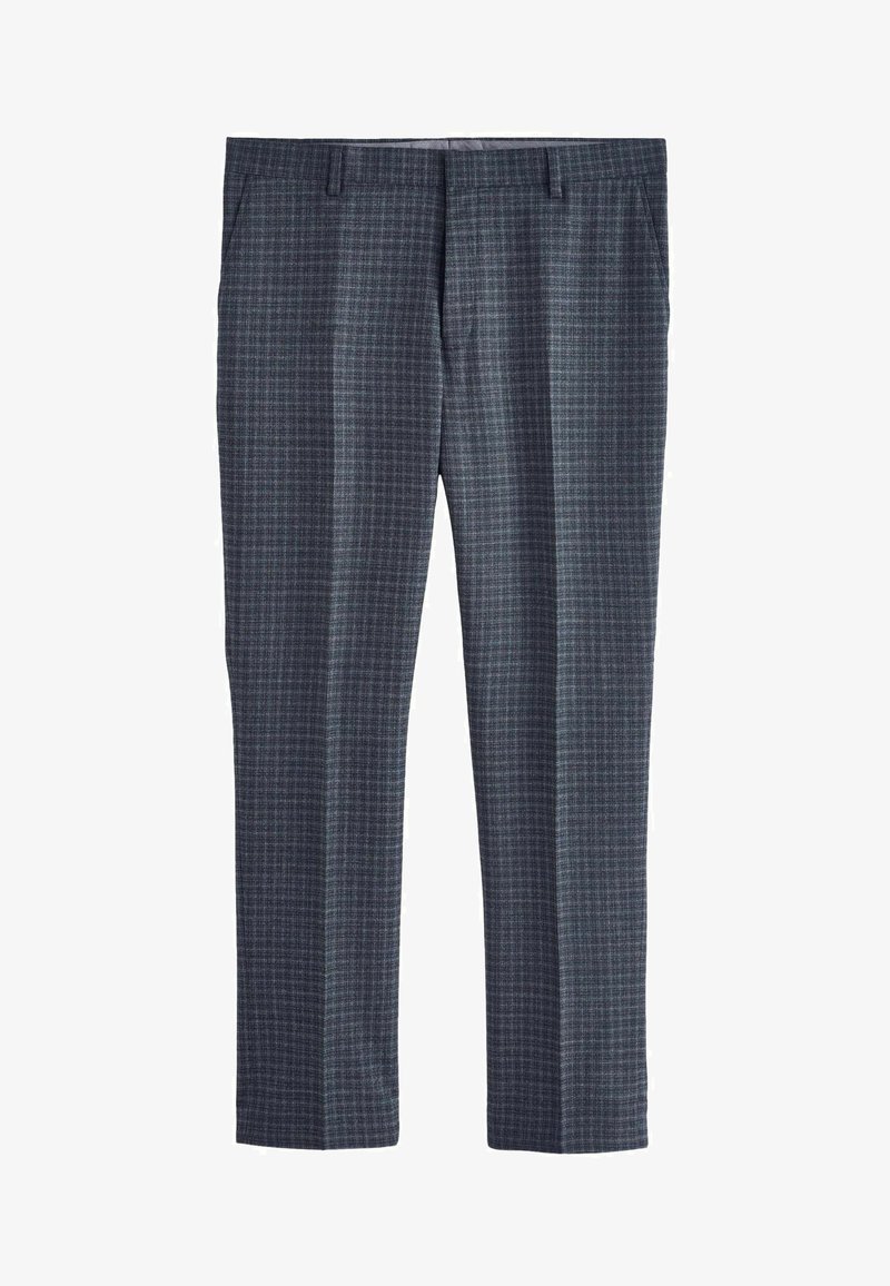 Next TEXTURED CHECK- REGULAR FIT - Kostymbyxor - navy