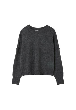 Stradivarius, ROUND NECK KNIT JUMPER - Strickpullover - mottled dark grey