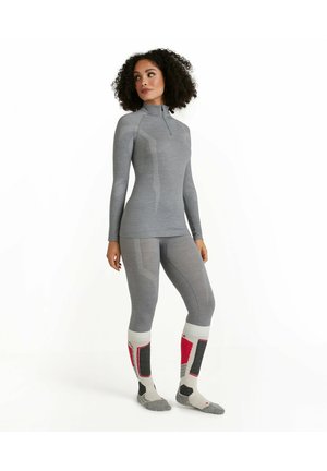 WOOL-TECH LONGSLEEVE ZIP  FOR COLD TO VERY COLD CONDITIONS - Maglietta intima - grey heather