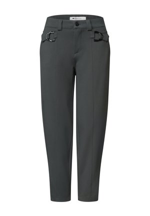 Street One, BARREL LEG HOSE MIT SCHNALLENDETAIL - Stoffhose - mossbound green