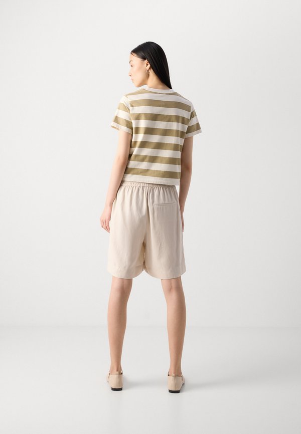 CASUAL STYLE ELASTIC WAISTBAND TOPSTITCHING - Shorts - silky stone2