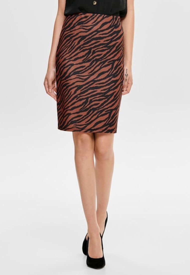 ONLY Jupe crayon - mottled brown