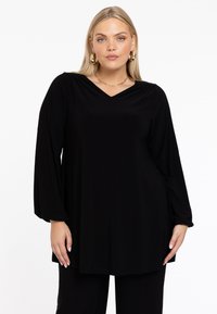 YOEK MIT V AUSSCHNITT - Blouse - black