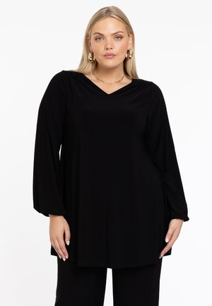 YOEK MIT V AUSSCHNITT - Blouse - black