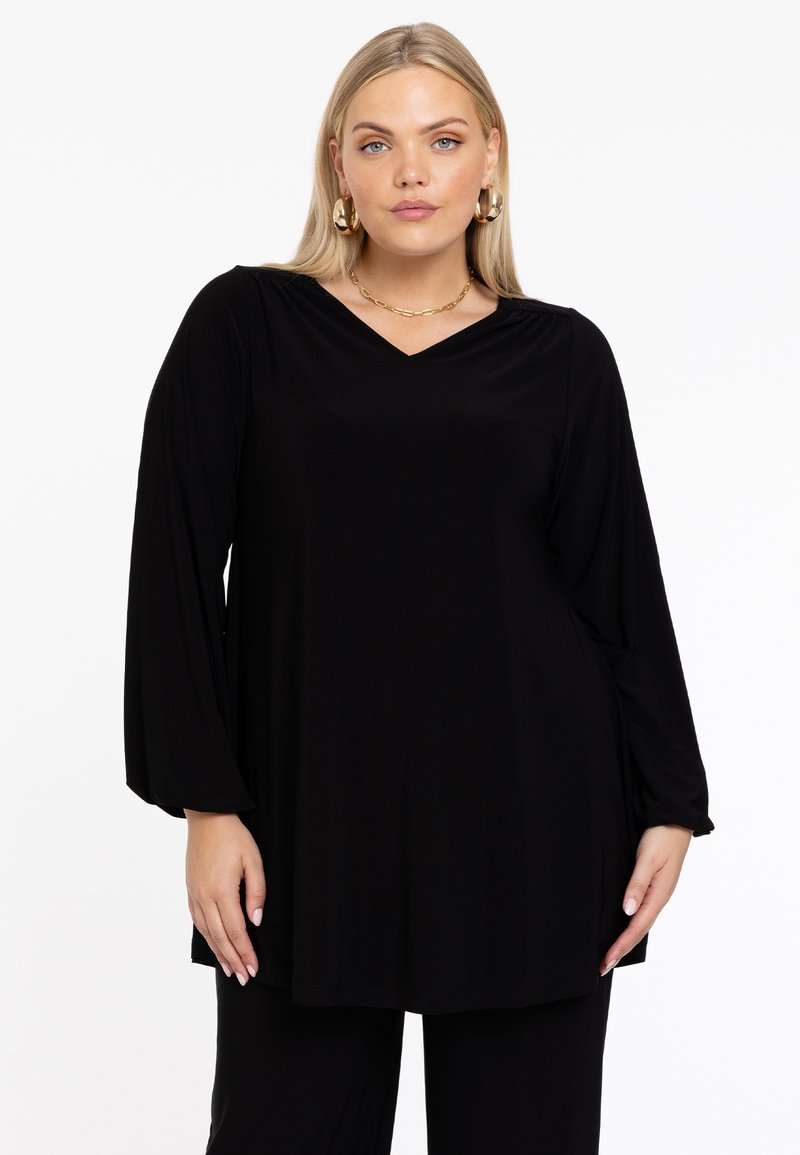 YOEK MIT V AUSSCHNITT - Blouse - black