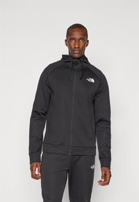 The North Face REAXION HOODED FULL ZIP JACKET - Športna jakna/jopica - black heather