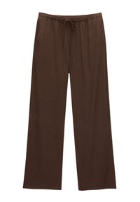 WIDE LEG - JOGGER - Trousers - dark brown