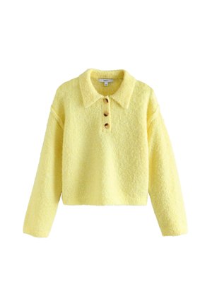 REGULAR FIT - BOUCLE LONG SLEEVE - Bluză polo - yellow