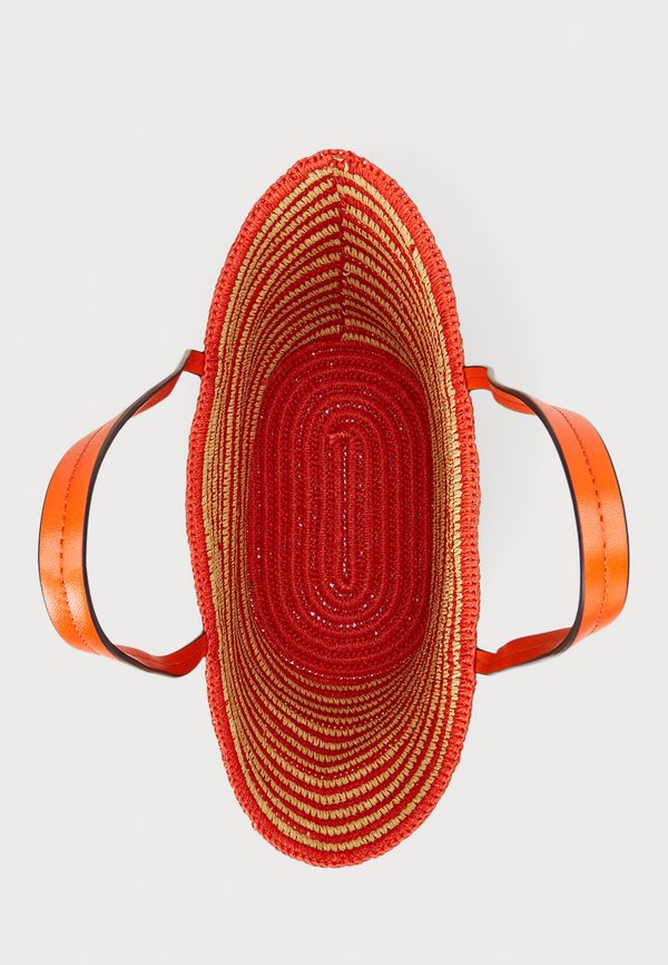 STRIPED STRAW LARGE BRIE TOTE BAG - Tote bag - orange2