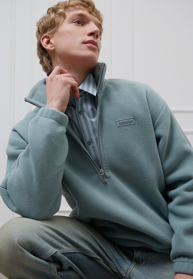 Calvin Klein Fleece trui blauw