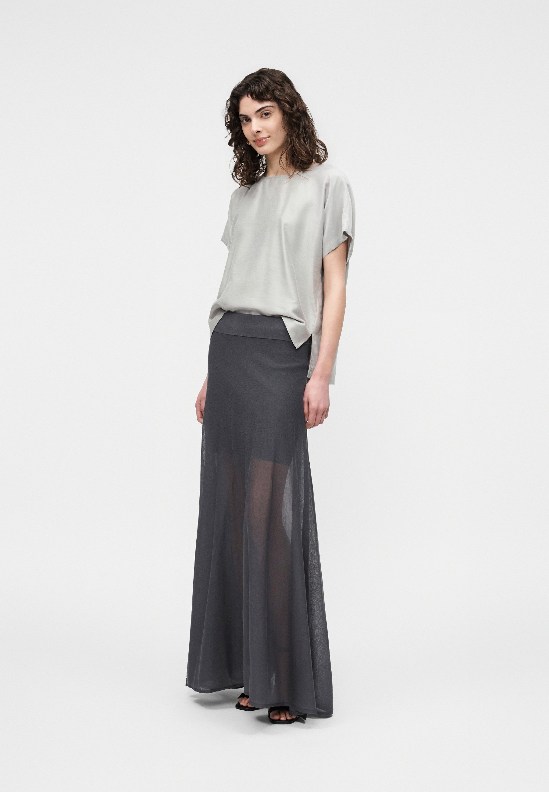 DRYKORN TENSYA - A-line skirt - grey/dark grey - Zalando