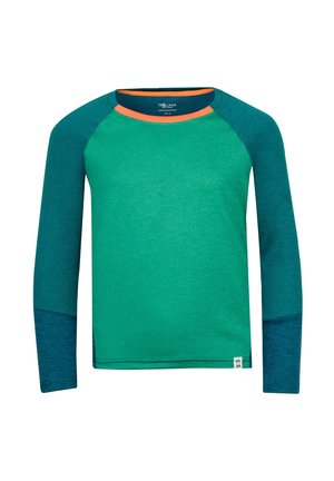 TROLLKIDS, KIDS SEILAND LONGSLEEVE - Long sleeved top - sea green/lagoon green/sahara sunset