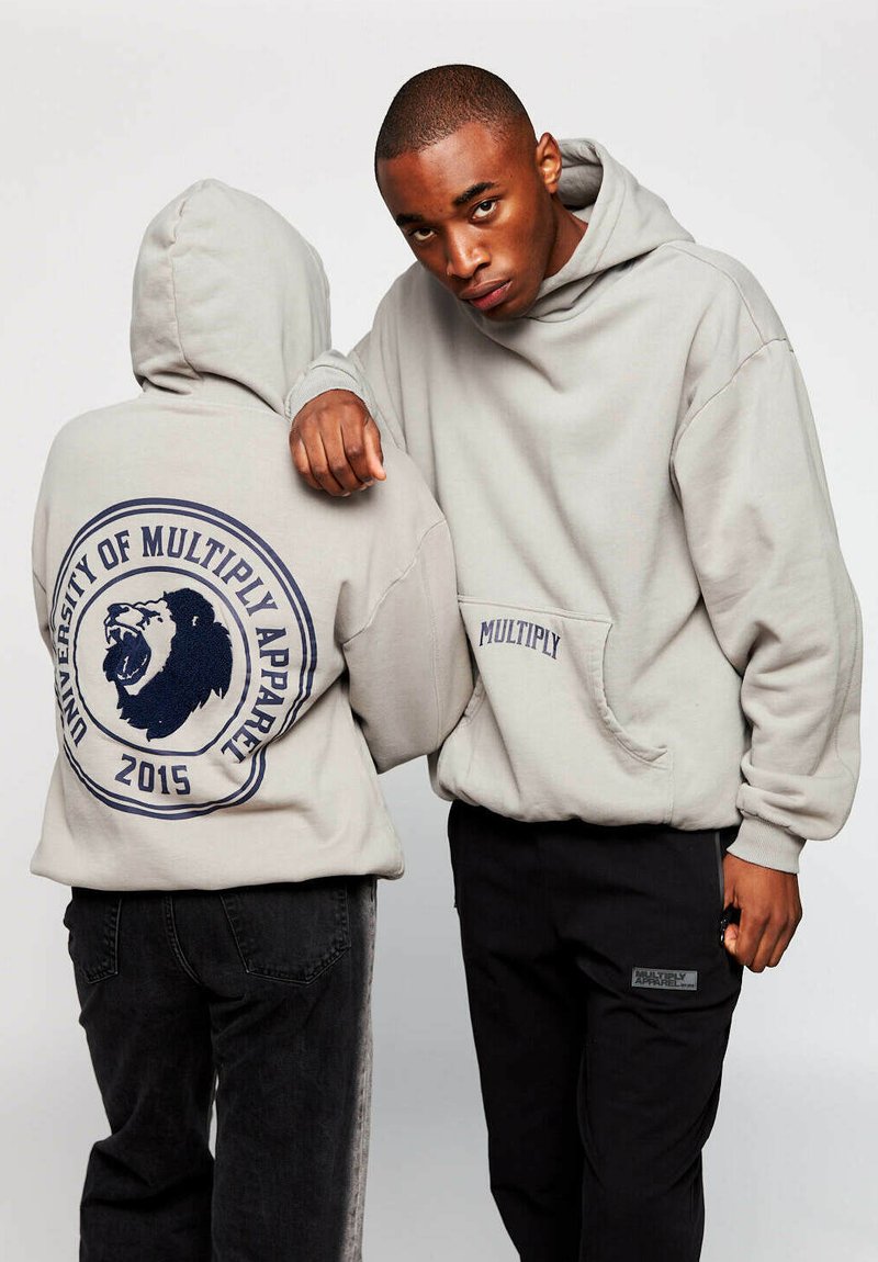 Multiply Apparel LION Sweatshirt moon mist strike washed/grå