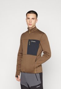 Berghaus RIDGE HIKER  - Φούτερ με φερμουάρ - bark/jet black