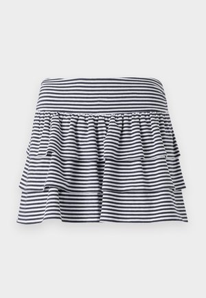 Hollister Co. RUFFLE MINI STRIPE - Minijupe - dark blue