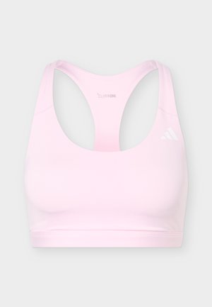 adidas Performance, OPTIMÉ ESSENTIALS WORKOUT MEDIUM SUPPORT BRA - Αθλητικό σουτιέν μεσαίας στήριξης - clear pink
