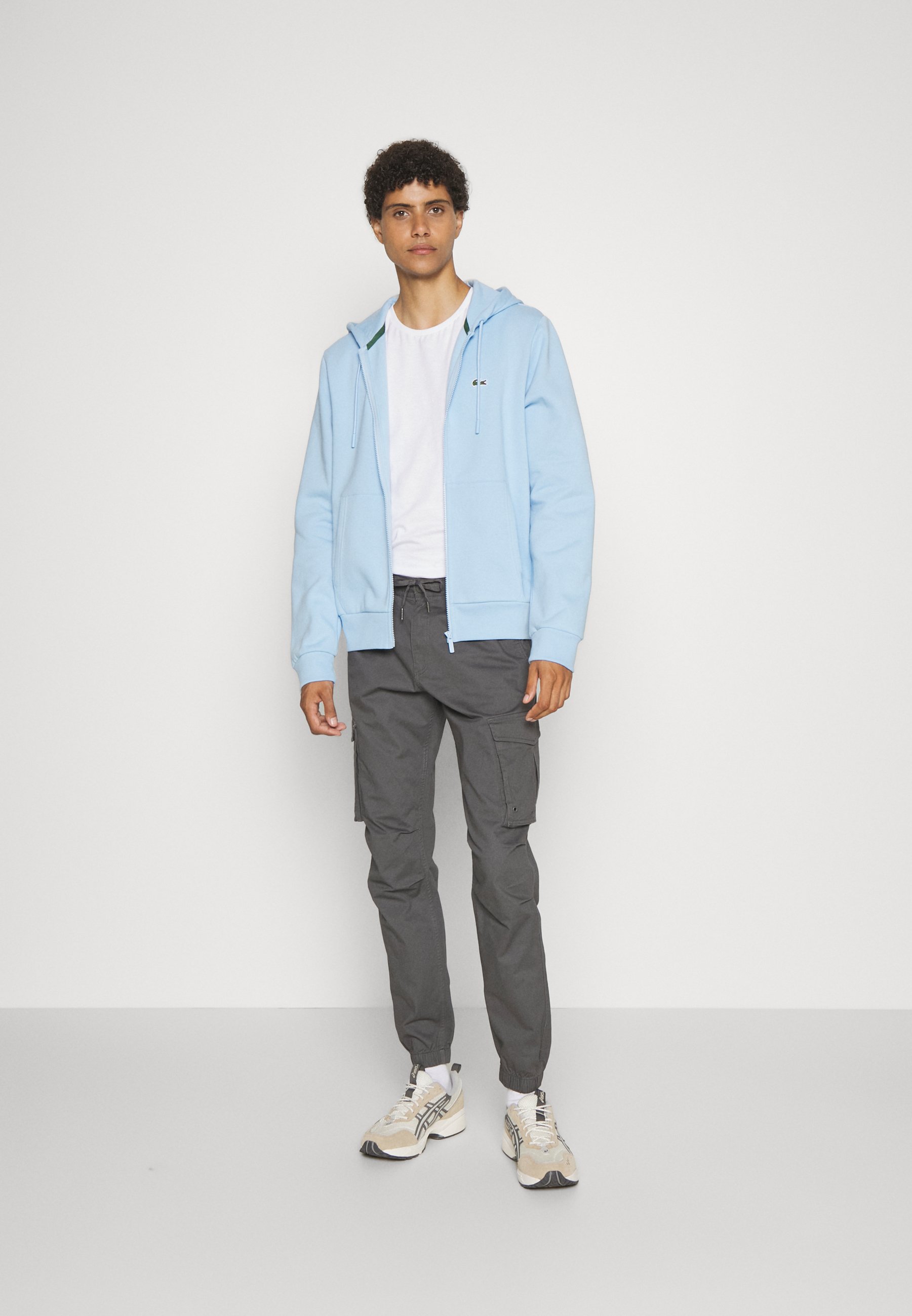 Lacoste Zip-up sweatshirt - light blue - Zalando.co.uk