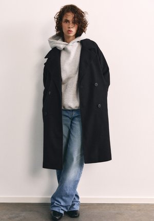 PULL&BEAR, DOUBLE-BREASTED - COAT - Manteau classique - black