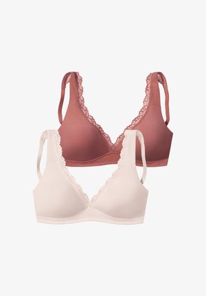 LASCANA, LASCANA SOFT-BH 2 PACK - Triangel BH - puder kupfer