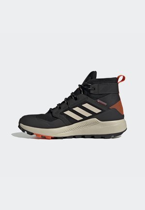 TERREX TRAILMAKER MID COLD.RDY - Hiking shoes - core black/beige/semi impact orange