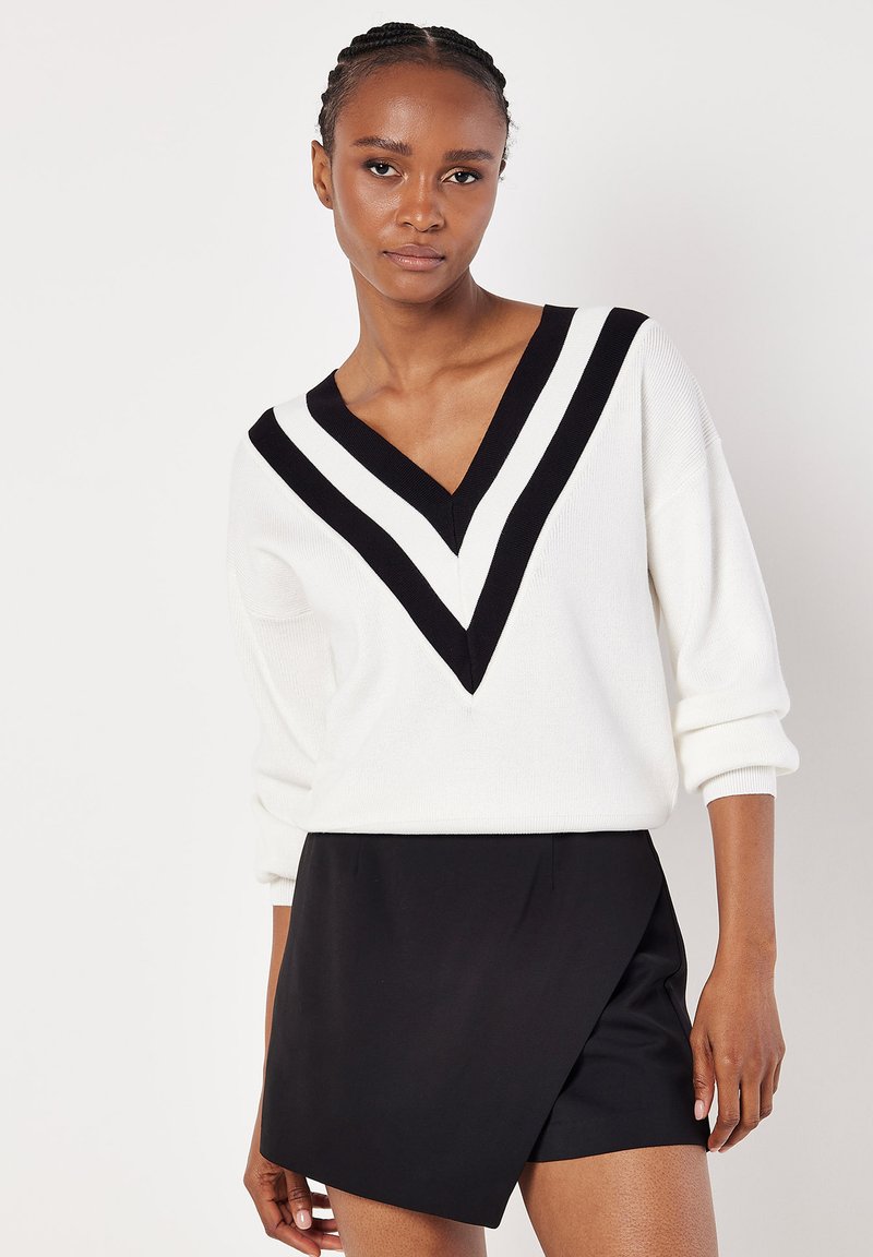 Apricot V-NECK CRICKET  - Neule - white