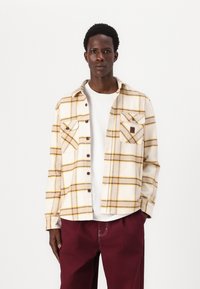 Brixton BOWERY  - Overhemd - white cap/pinecone brown/saffron