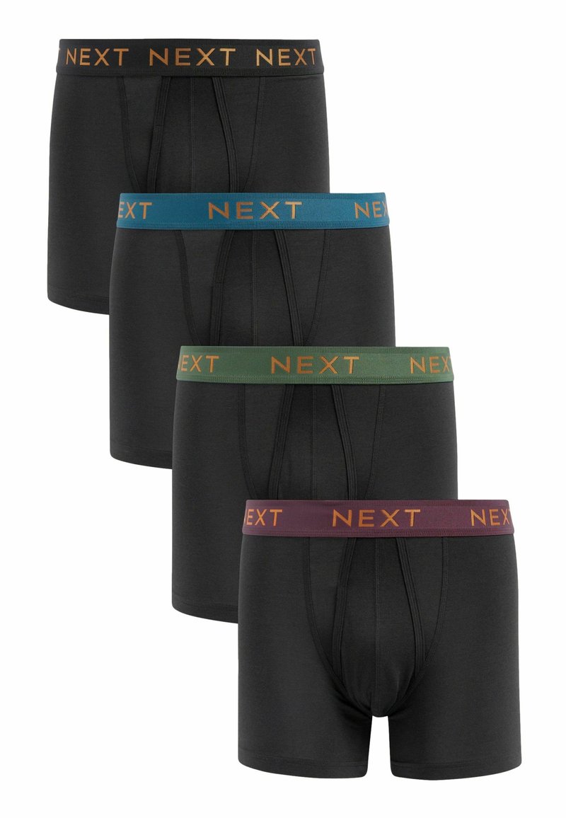 Next A FRONTS 4 PACK - Boxer alsónadrág - black bamboo rich waistband