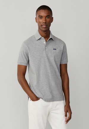 REGULAR FIT POCKET PIMA - Polo - light grey marl