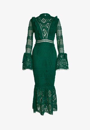 True Decadence, PEPLUM SLEEVE MIDI - Vestido informal - emerald green