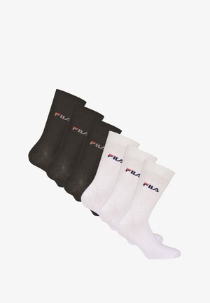 Fila UNISEX 6ER PACK - STRÜMPFE, STREET, LIFESYLE - Calcetines de deporte - schwarz/weiß