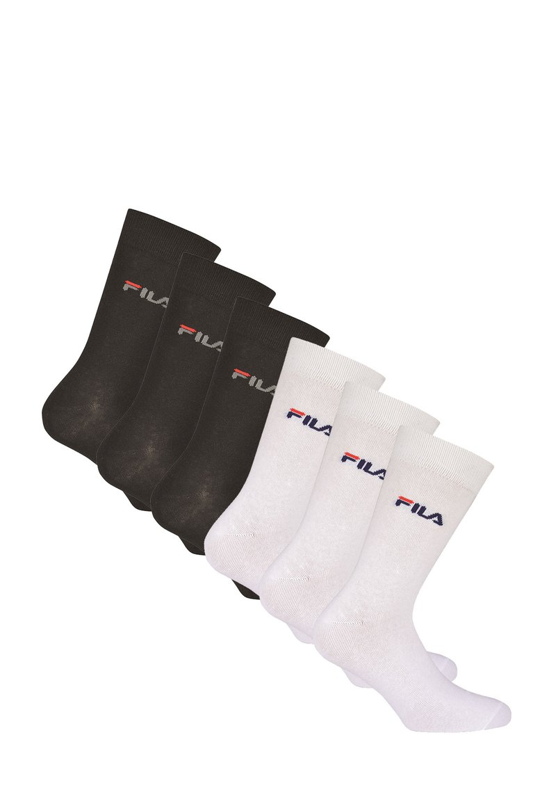 Fila UNISEX  6ER PACK - STRÜMPFE, STREET, LIFESYLE - Träningssockor - schwarz/weiß