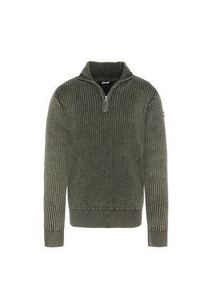 TRUCKER - Strickpullover - kaki foncé