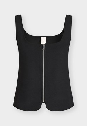 Calvin Klein, TAILORED KNIT - Blouse - black