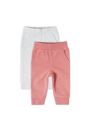 2 PACK - Stoffhose - rosa grau