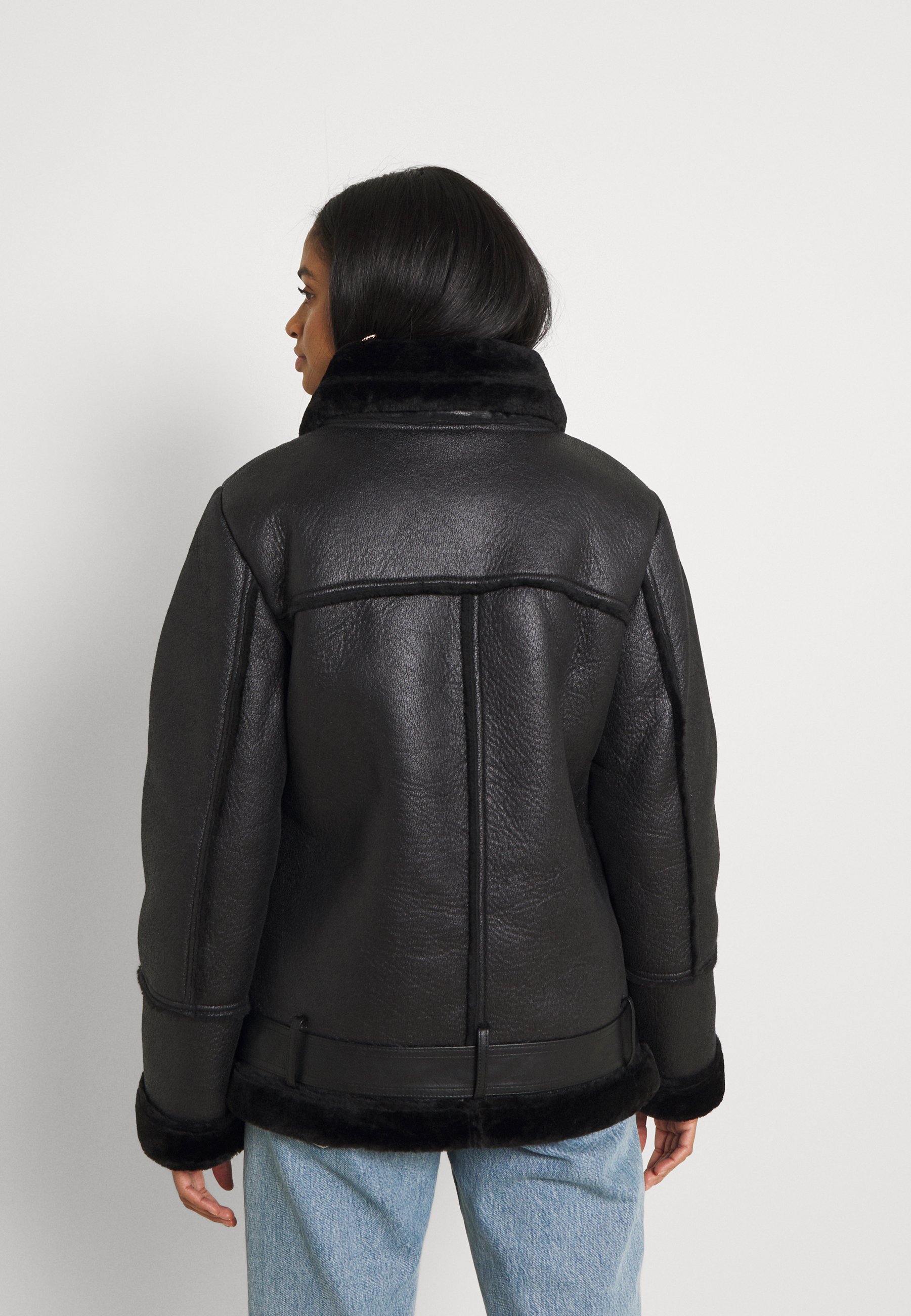 all black aviator jacket