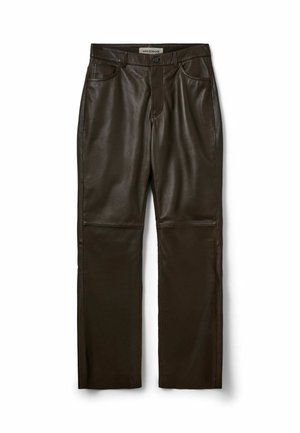 GATTISW - Skindbukser - dark brown