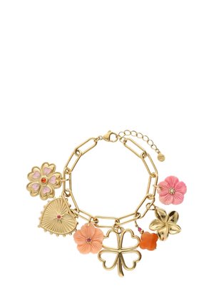 WITH CLOVER AND FLOWERS - Armband - gold-coloured