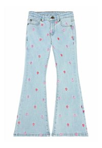 The New EMBROIDERY - Trapezaste traperice - light blue denim