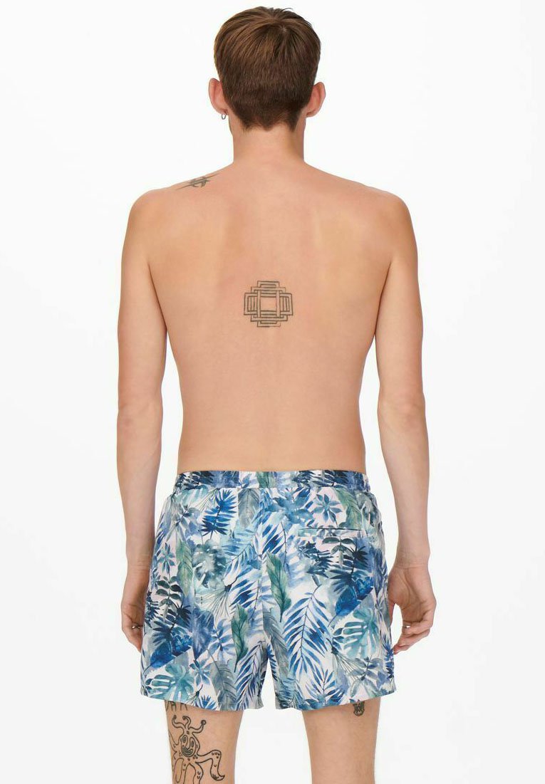 Herren Badehosen | Only & Sons GEMUSTERTE Badeshorts dress blues/blau - EW87284 Herren Badehosen | Only & Sons GEMUSTERTE Badeshorts dress blues/blau - EW87284
