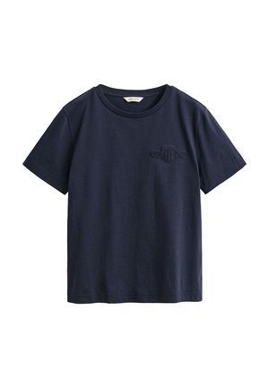 GANT TONAL SHIELD - T-shirts basic - evening blue