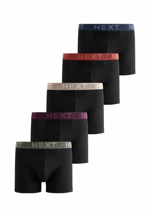 Next, REGULAR FIT - TRUNKS BOXERS 5 PACK - Trumpikės - black texture waistbands