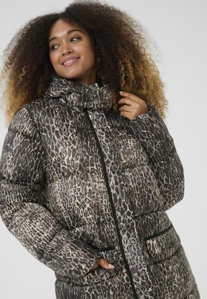 PRINTED - Abrigo de invierno - licorice leopard