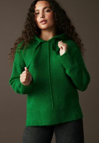 Next RELAXED FIT OVERSIZED - Džemperis su gobtuvu - green bright