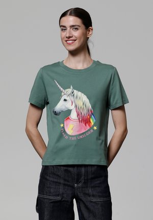 watapparel FLASH THE UNICORN - T-Shirt print - green bay