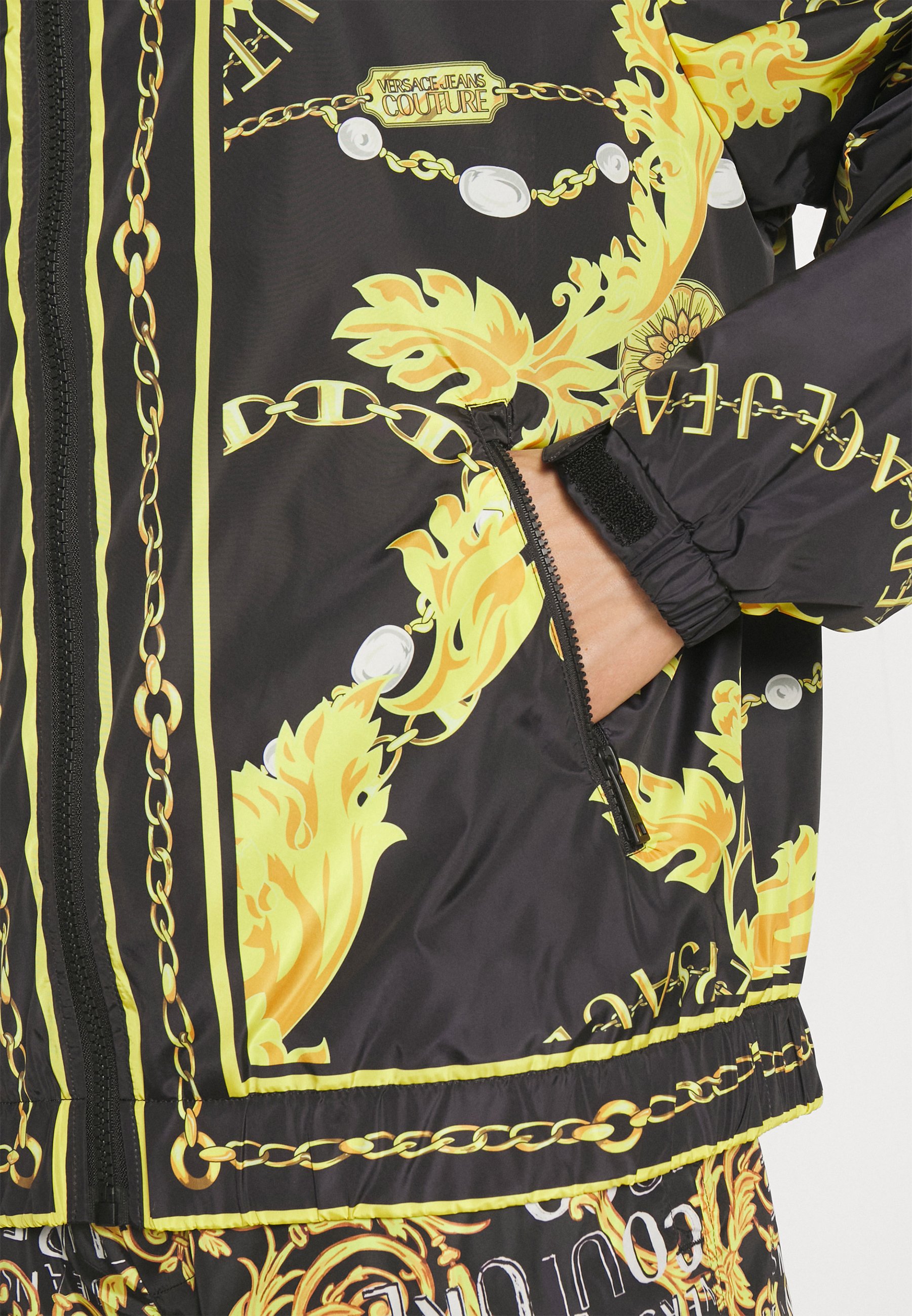 Versace Jeans Couture CHAIN BAROQUE - Summer jacket - black/gold