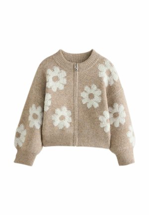 Next, REGULAR FIT - ZIP THROUGH CARDIGAN - Cardigan - neutral daisy