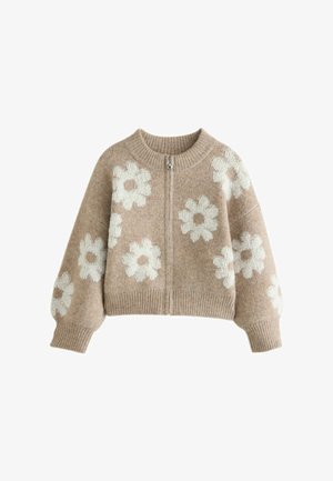 Next, REGULAR FIT - ZIP THROUGH CARDIGAN - Cardigan - neutral daisy
